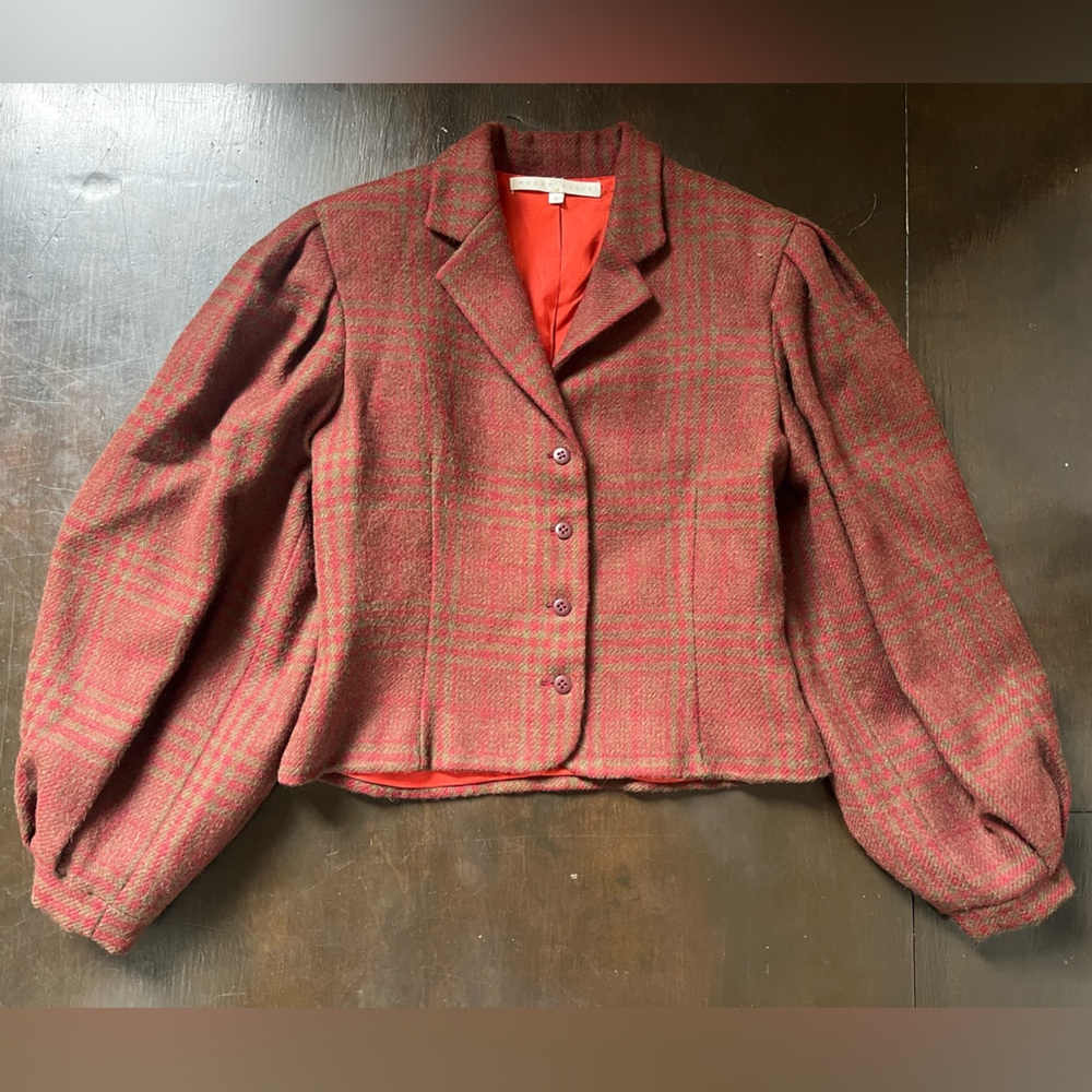 Vintage Perry Ellis puffed sleeve blazer